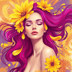 Fototapeta premium woman illustration