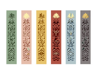 Traditional Korean Bookmark Set – Decorative Hanbok Pattern Inspired Bookmarks
