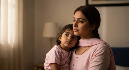 National minority mental health awareness month - mother and child embracing in comforting moment