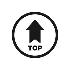 Top emoji icon arrow symbol modern, Up sign template