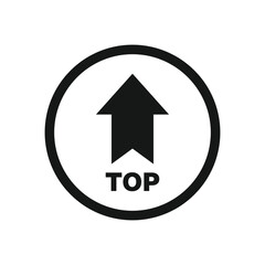 Top emoji icon arrow symbol modern, Up sign template