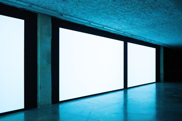 white screen perspective empty cinema dark room