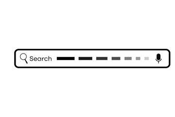 Search bar vector design element on white background. Set of search bar boxes