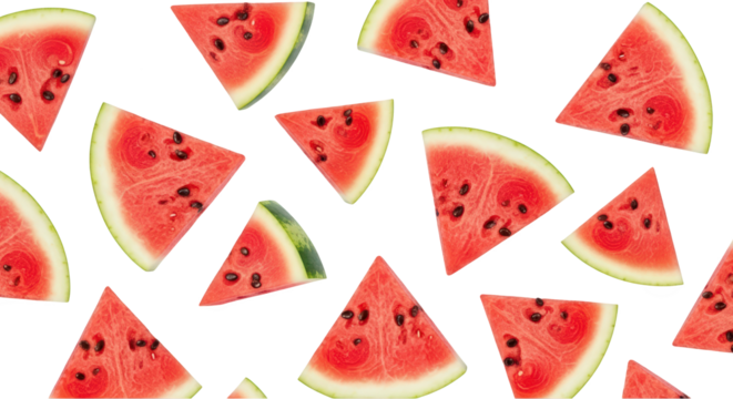 Watermelon slices pattern background