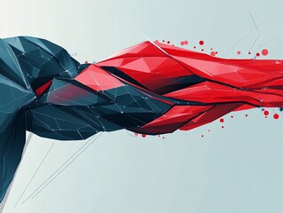 Dynamic muscle tissue regeneration concept abstract art digital illustration modern design vibrant environment