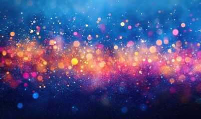 Celebration and colorful confetti party on blue abstract background, high resolution