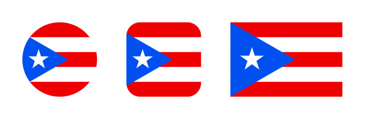 Puerto Rico flag icon set