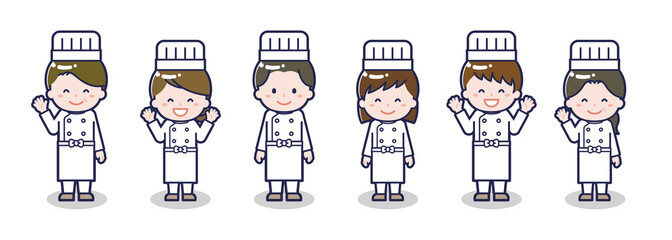 いろいろな人物セット_笑顔_シェフ