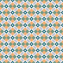 Diamond seamless geometric pattern with square
