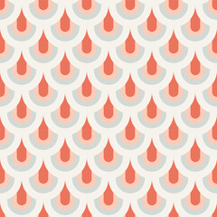 Seigaiha or Japanese ocean waves inspired seamless pattern