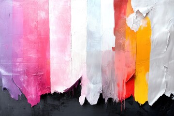Naklejka premium Abstract vertical layers of colorful paper texture background
