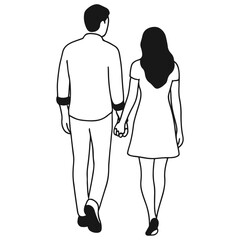 man and woman silhouette