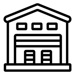 garage Line Icon
