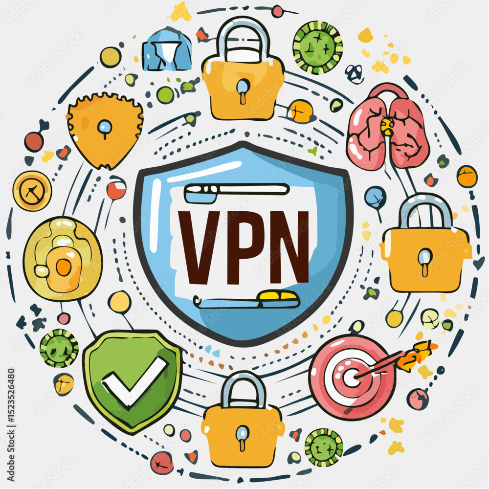 Poster secure your digital life a comprehensive guide to vpn encryption, data protection, and ip masking