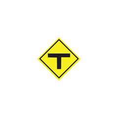 traffic signs intersection 3 vector illustration serves to be careful potential danger