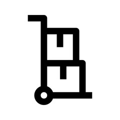 Ecommerce interface icon. Shopping cart with groceries icon, simple outline design, representing food shopping, supermarkets, or daily essentials, suitable for grocery delivery, retail, or food apps.