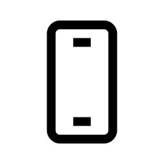 Ecommerce interface icon. Smartphone device icon, simple outline design, representing mobile technology, communication, or apps, suitable for digital services, web, or mobile applications.