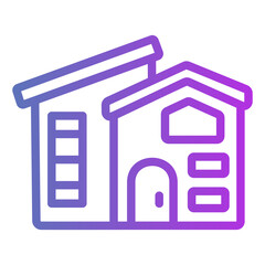 modern house Gradient icon