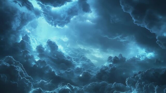 積乱雲の中の稲妻