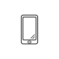 Smartphone Line Icon, Modern Mobile Device Outline