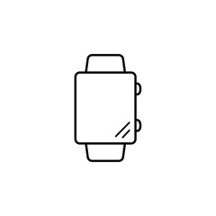 Smartwatch Line Icon, Wearable Tech Outline Symbol