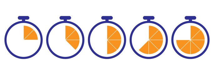 Obraz premium Clock icon set. Time icon vector. watch icon symbol. Time icon vector. watch icon symbol. Flat alarm clock icons set in vector illustration. Variety clocks design.