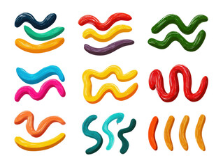 set of colorful candy canes