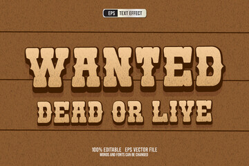 WANTED TEXT EFFECT
