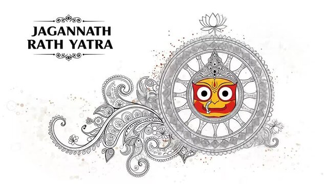 Jagannath Yatra Chariot Animation | Indian Rath Yatra Festival MP4 Video Celebrating Devotion, Tradition, and Spiritual Journey | Ideal for Reels & Status