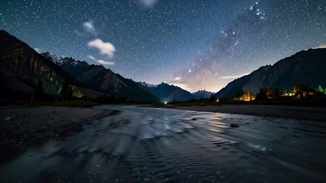 Celestial River: Night Beneath the Stars