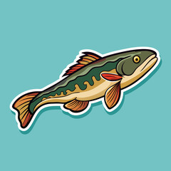 vector illustration of a fish