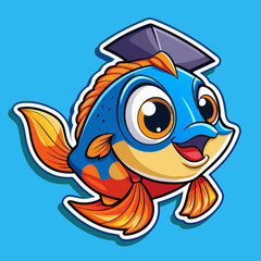 cartoon, animal, vector, illustration, bird, funny, owl, fish, drawing, icon, character, art, cute, design, symbol, face, baby, eyes, head, eye, fun, monster, blue, cat