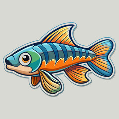fish on a white background