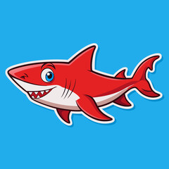 cartoon shark vector illustration