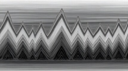 Monochrome mountain range with brush strokes
