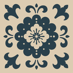 Traditional Korean Style Tile Pattern Set – Vintage Geometric and Floral Vector Design