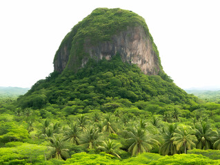 Lush Tropical Island Peak Background Image