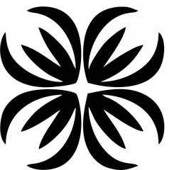 black and white flower
