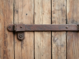 Rustic Wooden Background with Metal Clasp