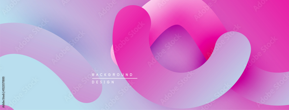 Poster abstract fluid shapes, vibrant pinks, purples, blues blend. modern design, smooth gradients create d