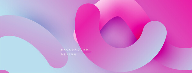 Abstract fluid shapes, vibrant pinks, purples, blues blend. Modern design, smooth gradients create dynamic visual effect.