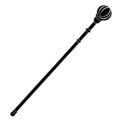 tour guide element isolated guide stick on white background