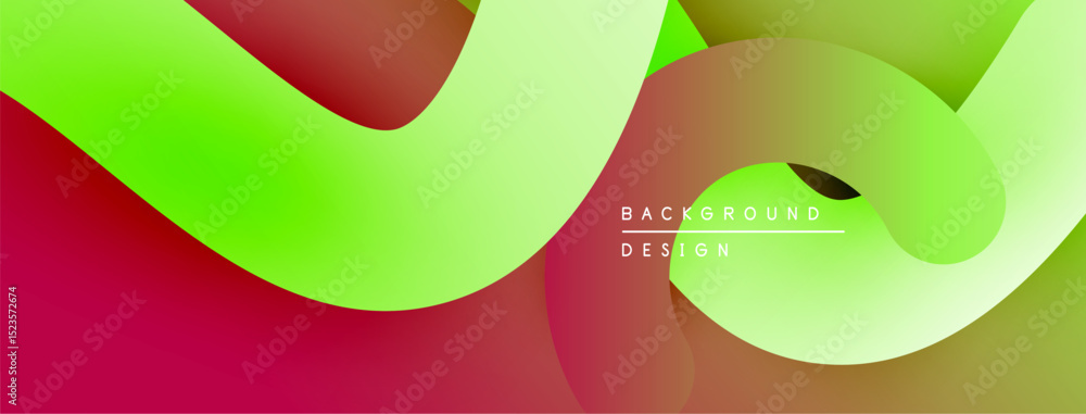 Poster Abstract fluid shapes, vibrant colors blend. Modern design, smooth gradients create dynamic composition. Background features layered elements.