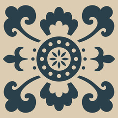 Traditional Korean Style Tile Pattern Set – Vintage Geometric and Floral Vector Design