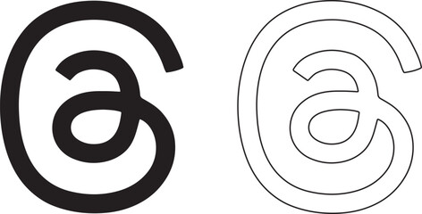 at symbol, at sign, graphic, illustration, vector, design element, icon, logo, branding, modern, clean, minimal, simple, bold, black, white, outline, filled, negative space, digital, communication, em