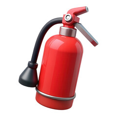 Obraz premium Red fire extinguisher 3d render isolated on transparent background