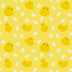 Fototapeta premium seamless background with yellow duck