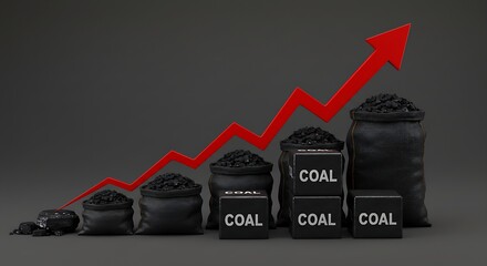 Showcasing the current reality of coal's market presence, this visual metaphor illustrates its upward trend in the global energy landscape, driven by various economic factors