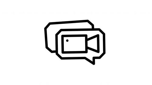 video call minimalist stroke animation
