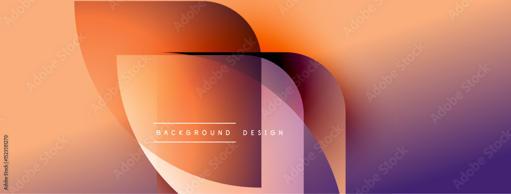 Poster Abstract gradient background. Orange, purple hues blend smoothly. Modern design elements create visual interest. Minimalist aesthetic.